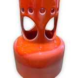 Vase ceramic glazed glazed orange, Pottery Of The Marais