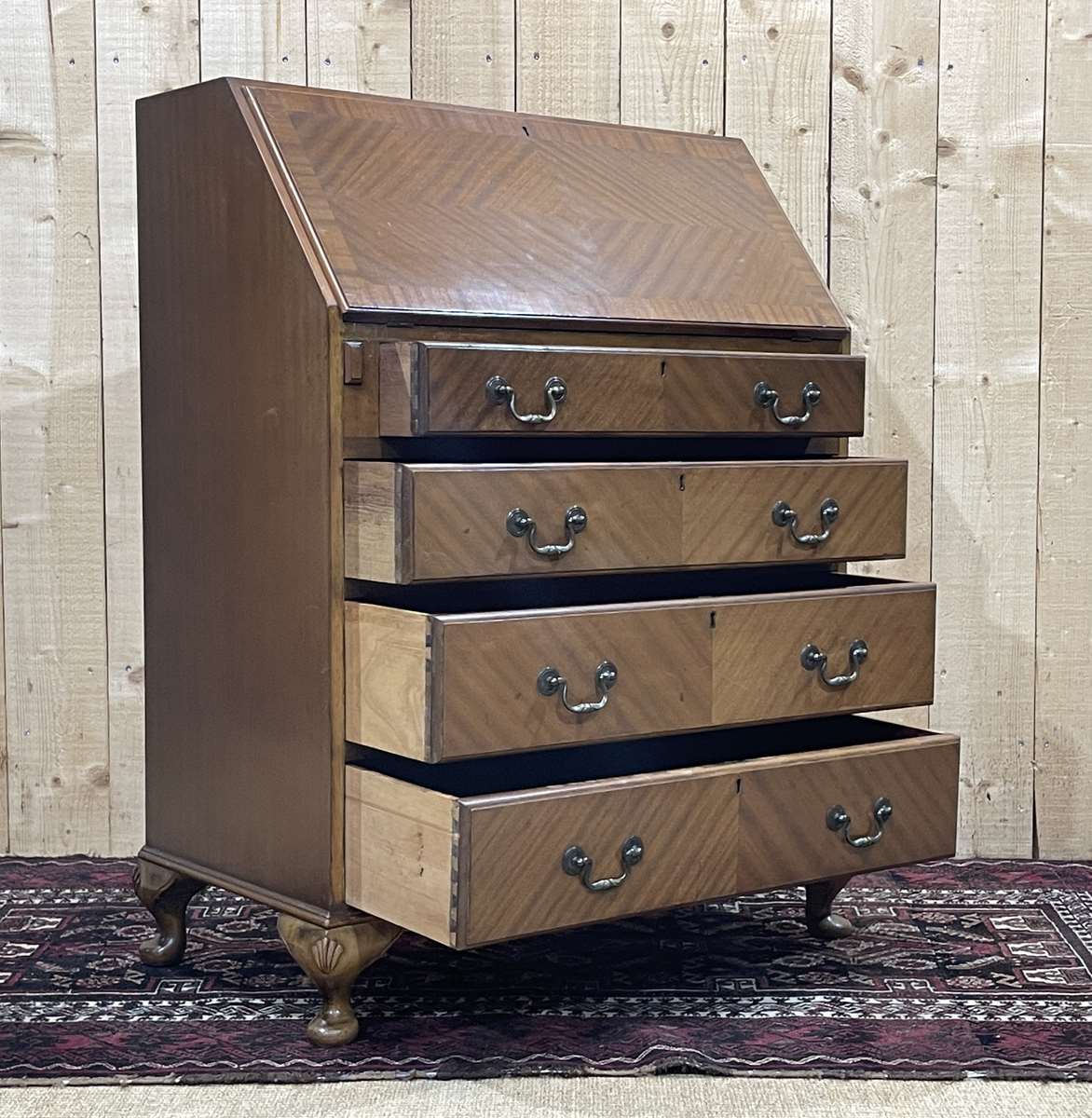 English secretary from the 1950s in mahogany