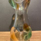 Harlequin vase in crystal murano venice.
