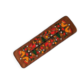 Chemin de table vintage en jute, motifs Noël, années 60