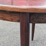 Extendable rosewood dining table with butterfly leaf, vintage Scandinavian