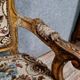 Pair of Louis XV style Baroque armchairs in gilded and carved wood circa 1900