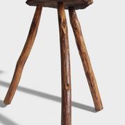 French Olive Wood Rustic / Wabi Sabi Accent Side Table / Stool, Early 20th C.