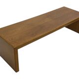 Minimalist vintage teak wood small solid bench