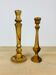 Pair of wooden candle holders