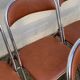 10 vintage skai and chrome metal folding chairs 1970