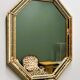 Vintage faux bamboo gilt mirror, 1980s