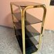 Vintage shelf in brass and smoked glass – Italian work, circa 1970