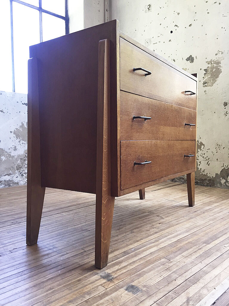 Vintage chest of drawers gilded oak