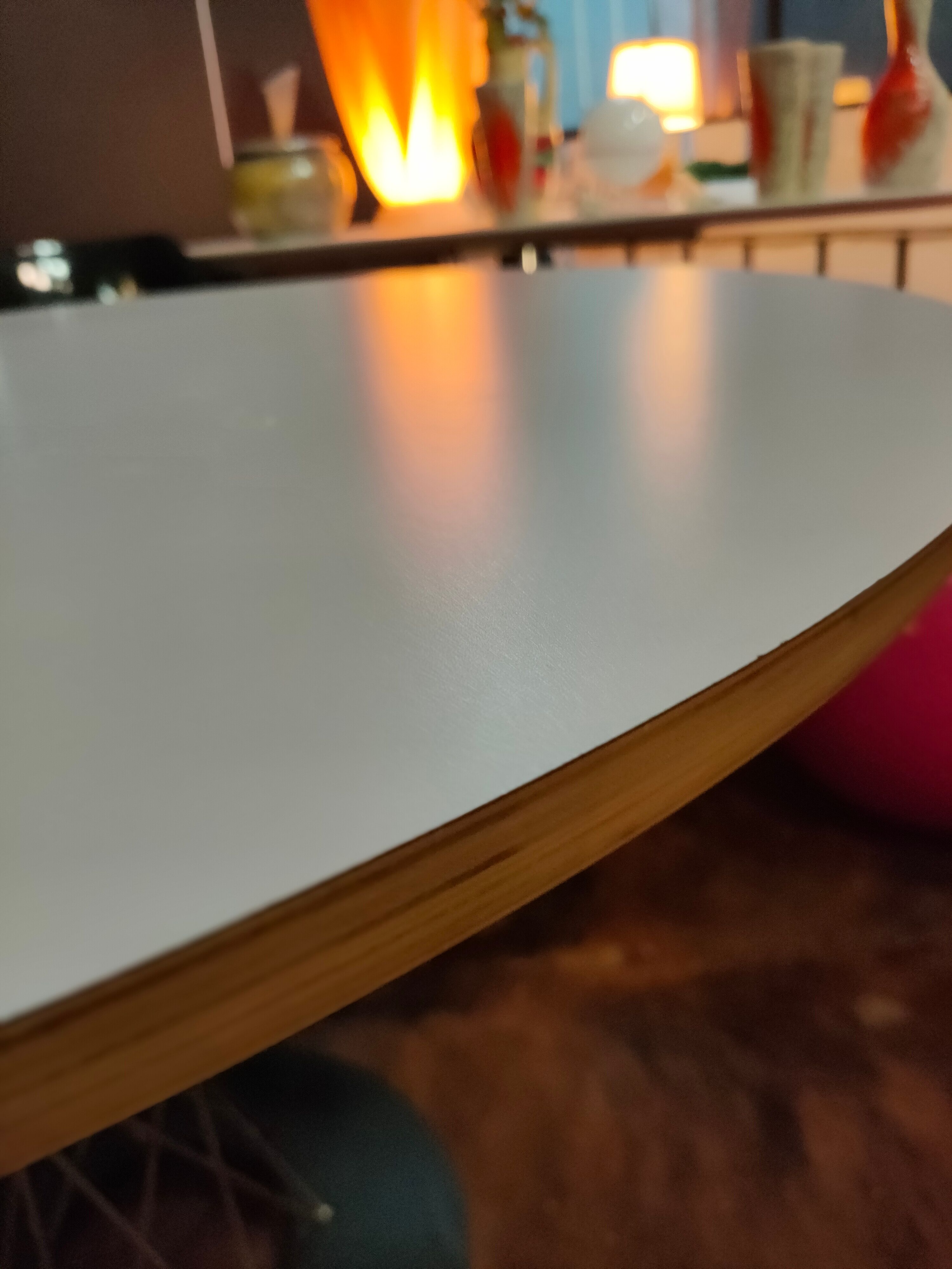 Isamu Noguchi Cyclone table by Knoll, circa 1970s, white laminate top