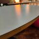 Isamu Noguchi Cyclone table by Knoll, circa 1970s, white laminate top