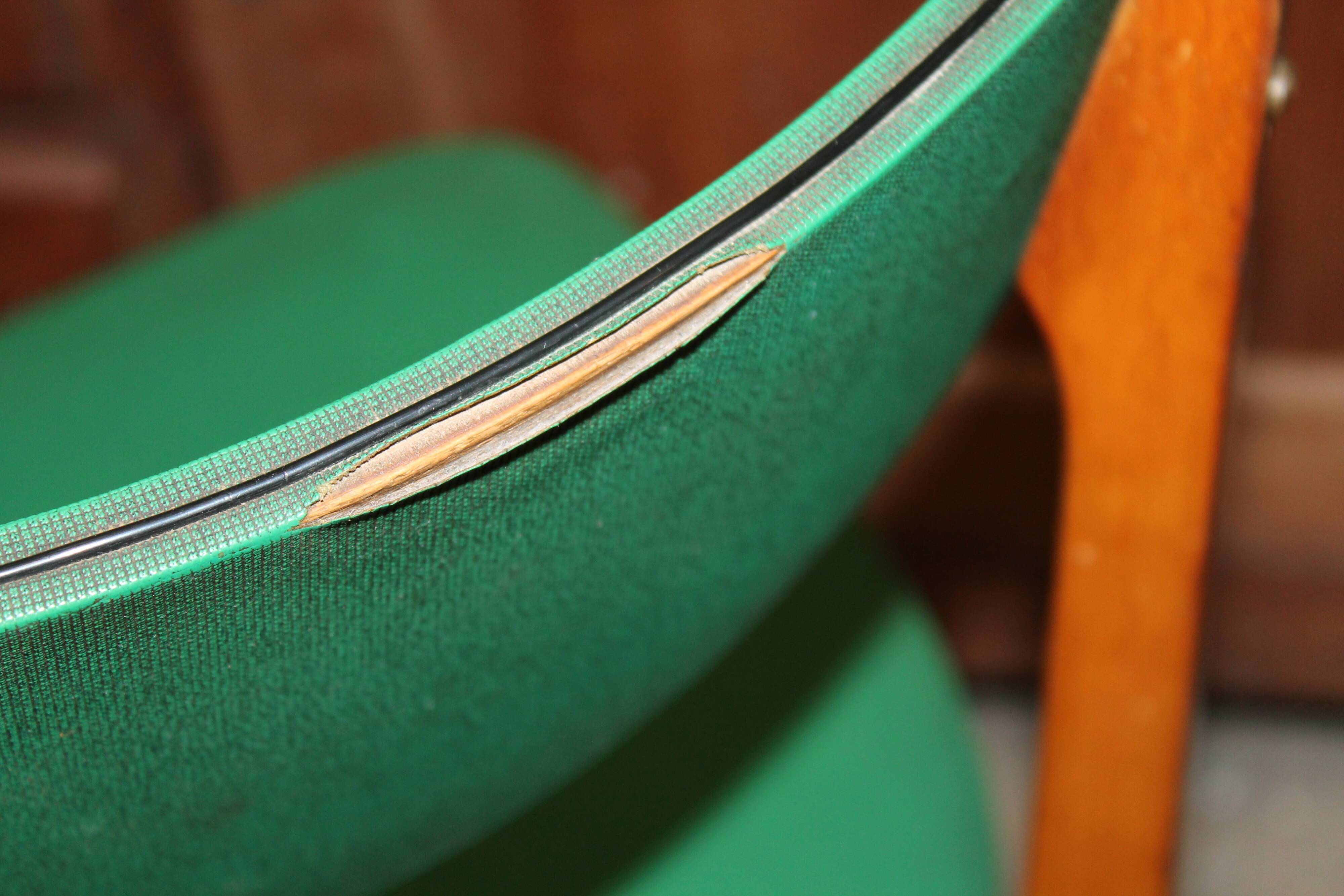 Set of three green vintage chairs