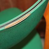 Set of three green vintage chairs
