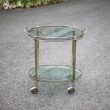 Vintage serving trolley, living room furniture, oval serving trolley, occasional furniture, shelf, bar on wheels