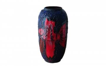 Fat Lava 'Fire Fish'Floor vase by Scheurich, 1970's