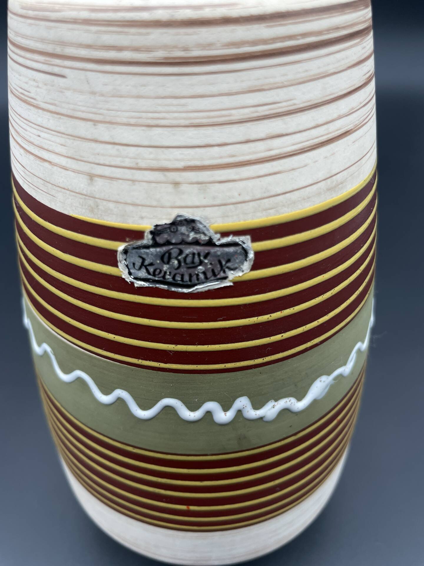 Vase Bay Keramik 617-20, decor Parma, 1960s
