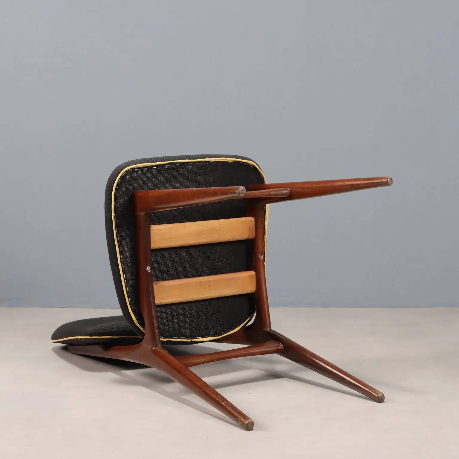 Vintage chair in fabric and foam, design, Italy, 1960s
