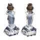 Pair of crystal lamp feet of Sèvres h 20 cm