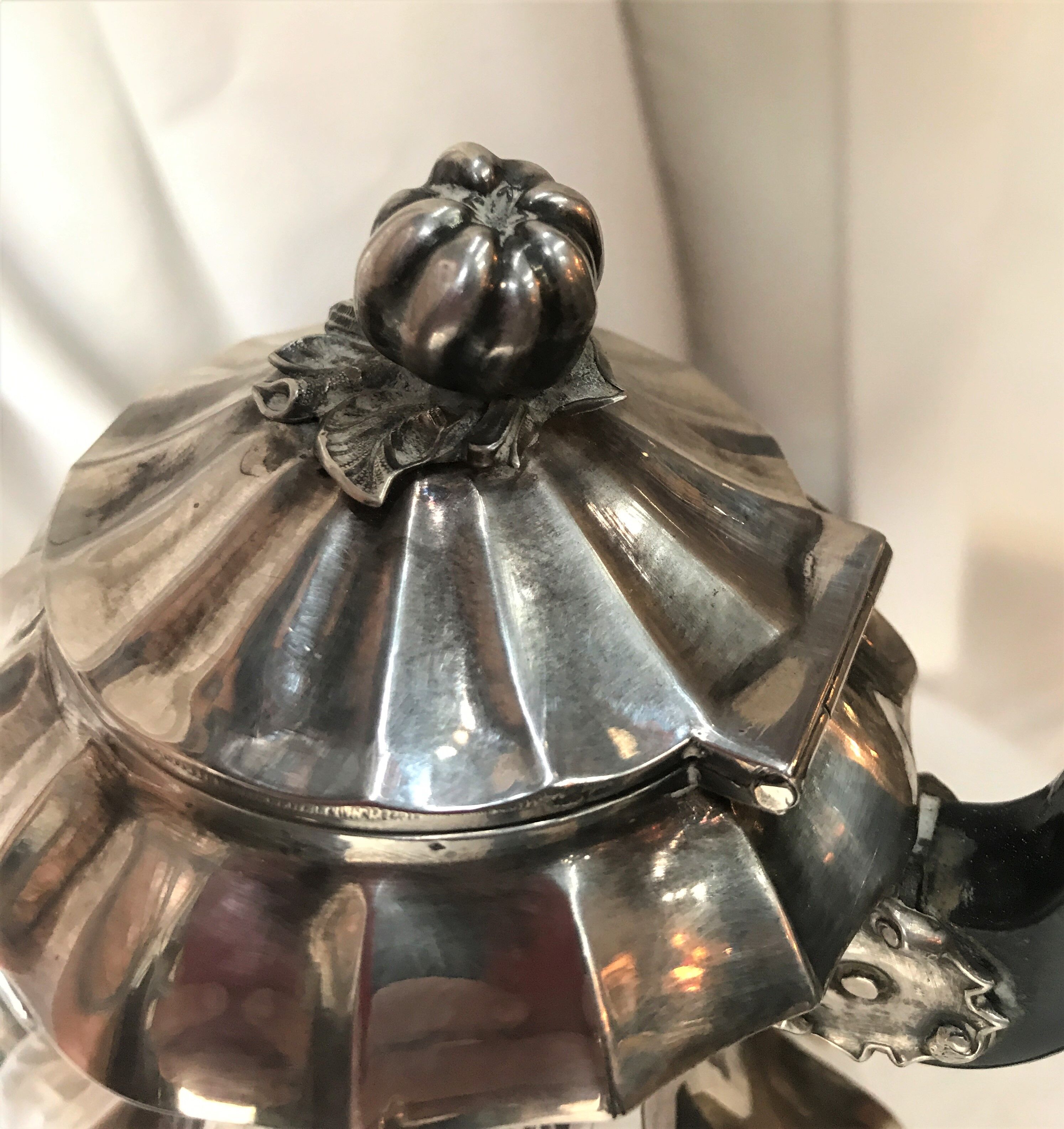 Louis XV-style silver metal cafeteria