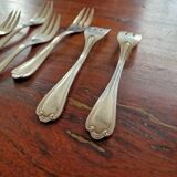 Ercuis - Set of 6 Sully model cake forks in silver metal