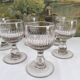 6 old hollow-ribbed glasses from the end of the 19th century