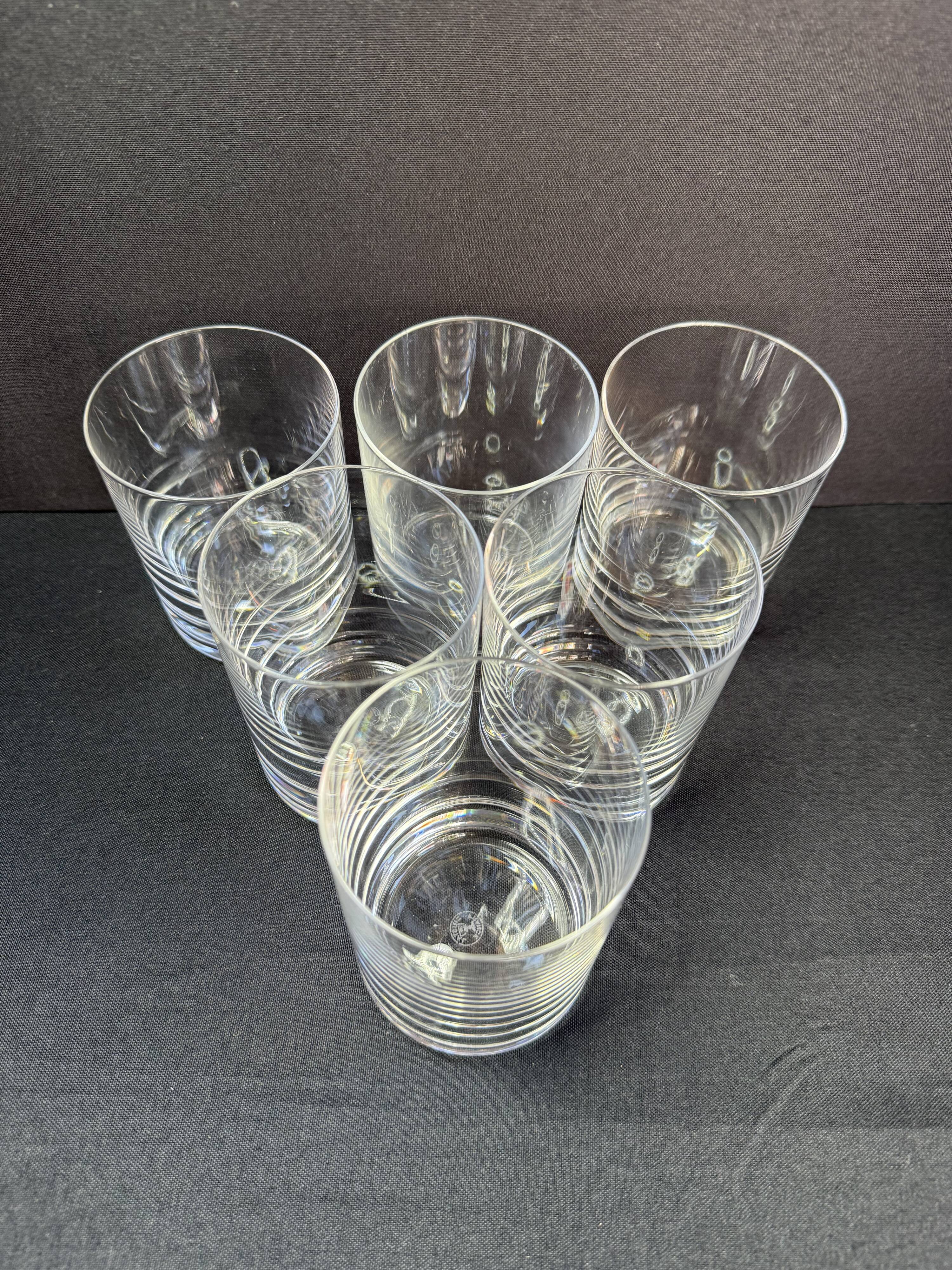 6 whisky glasses attributed to Sèvres