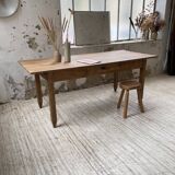 1950s oak butcher's farm table