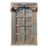 Indian door in old teak piece and patina of origin