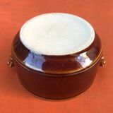 Ancienne terrine céramique émaillée marron