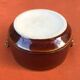 Antique brown glazed ceramic terrine