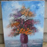 Multicolored bouquet, signed gebel