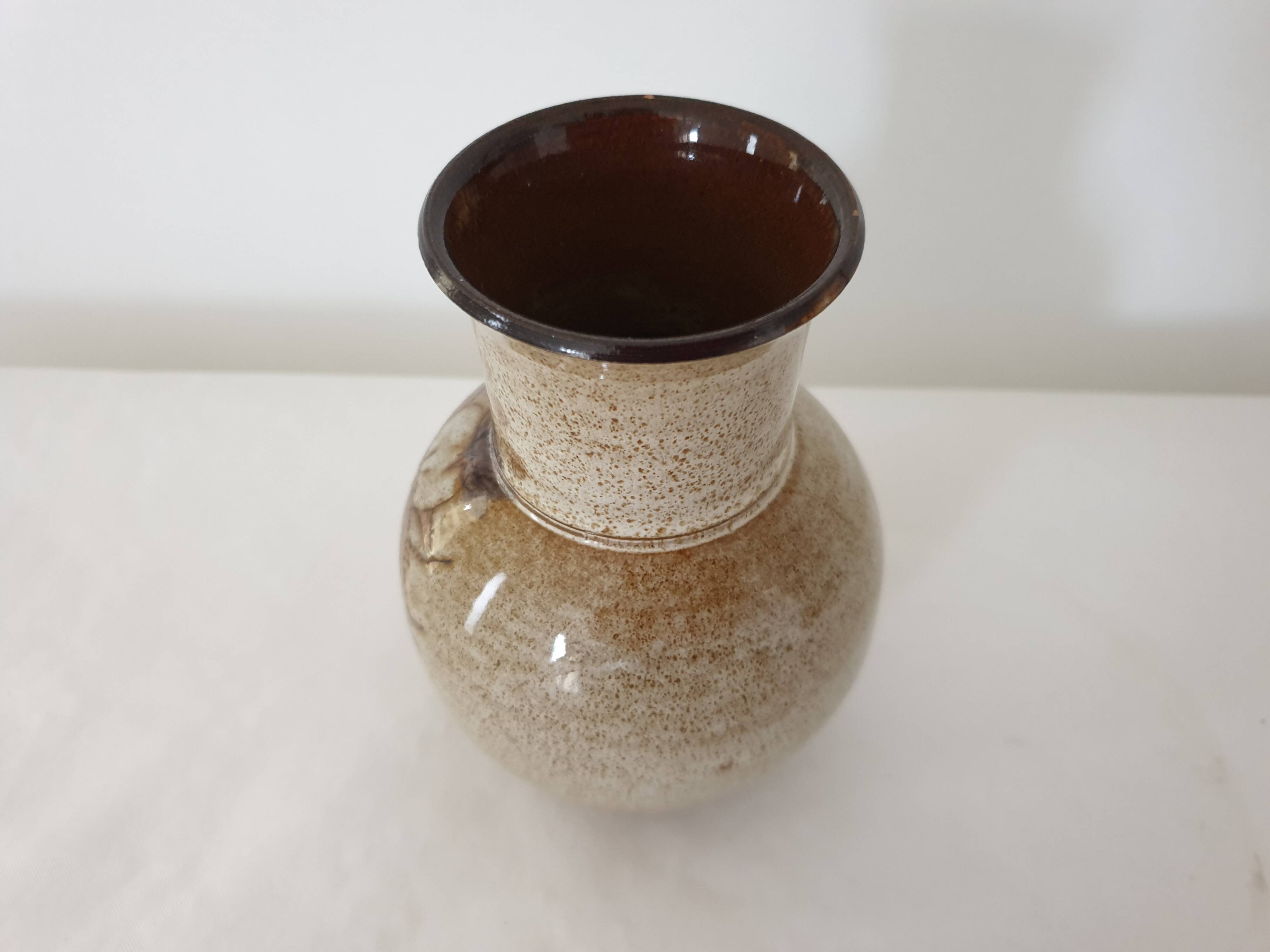 Ceramic vase with floral motif by Jean Paulet - vintage