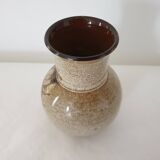 Ceramic vase with floral motif by Jean Paulet - vintage