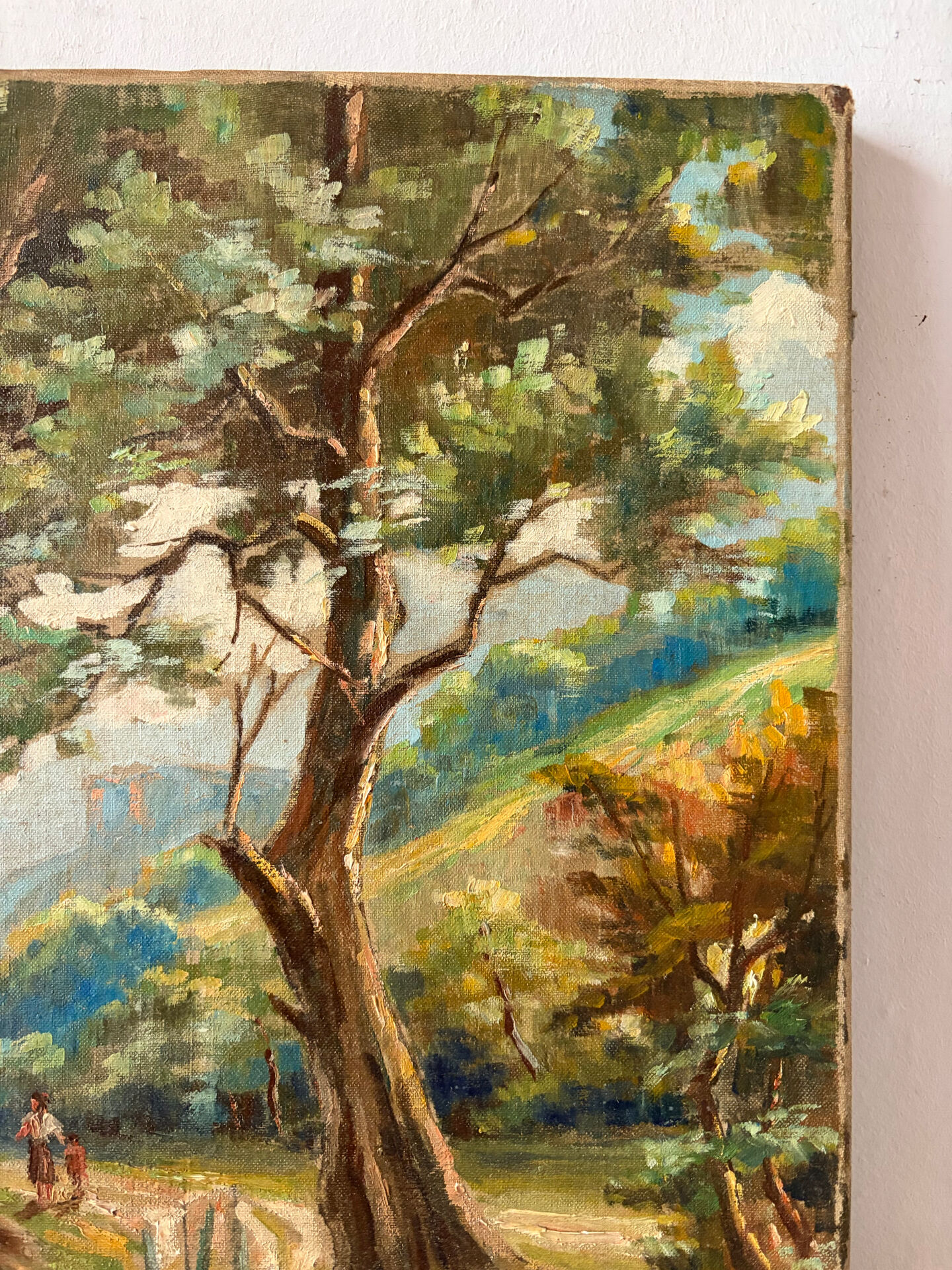 Oil on canvas Roquebrune-Cap-Martin, signed Émile Tatin
