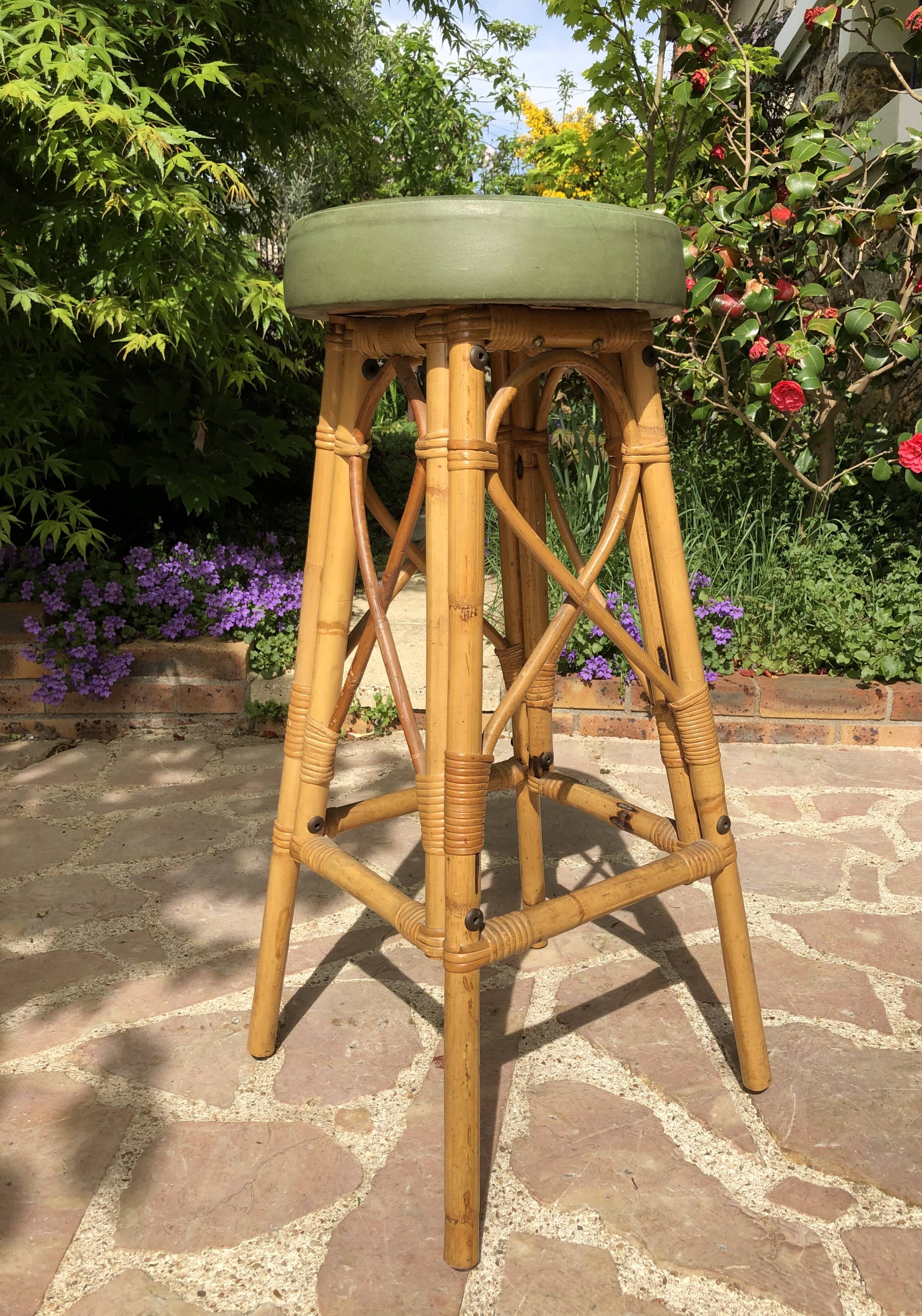 Rattan bar stool