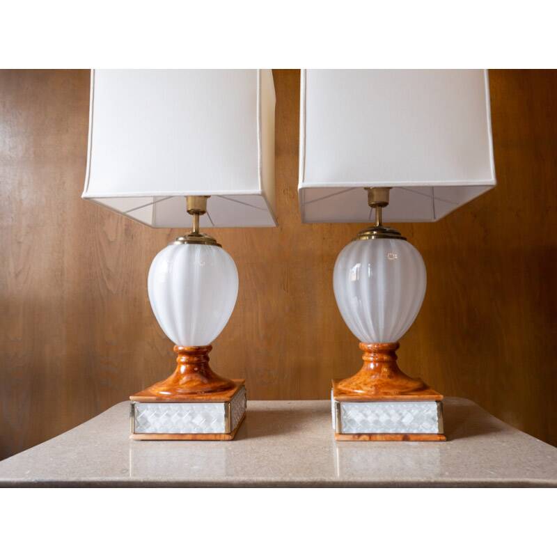 Table lamps by Tommaso Barbi, Italy 1970s