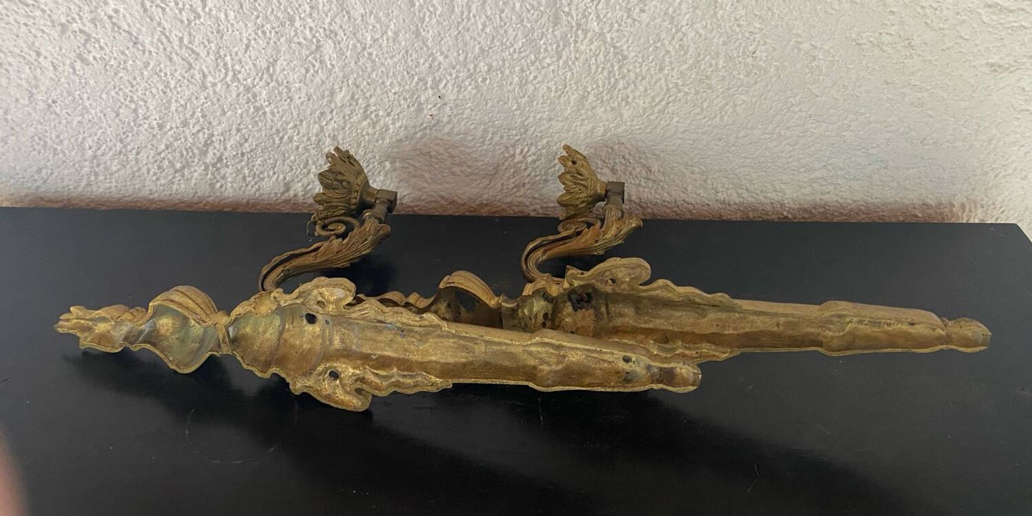 Paire d’appliques murales en bronze XIX