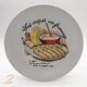 6 Crepe plates and its dish, in porcelain.