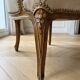 Pair of Louis XV armchairs in wood and beige fabric.