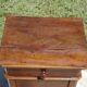 Louis Philippe bedside table in walnut and walnut burl.