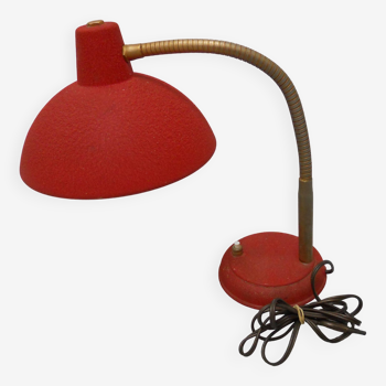 Vintage red adjustable desk lamp