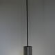 Suspension vintage avec abat-jour en verre opalin beige années 60-70
