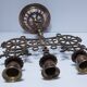 candelabrum decorative peacock wheels solid brass three lights