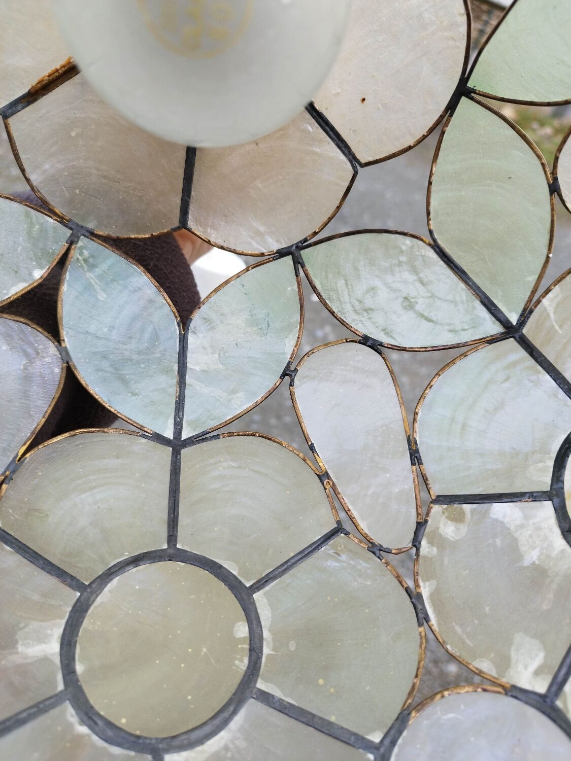 Suspension flower mother-of-pearl large model