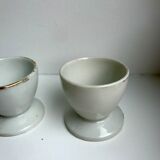 Trio of white shells bordered gold 50s