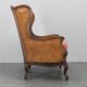 Antique Carved Wing Chair with Cane Sides , Czechoslovakia