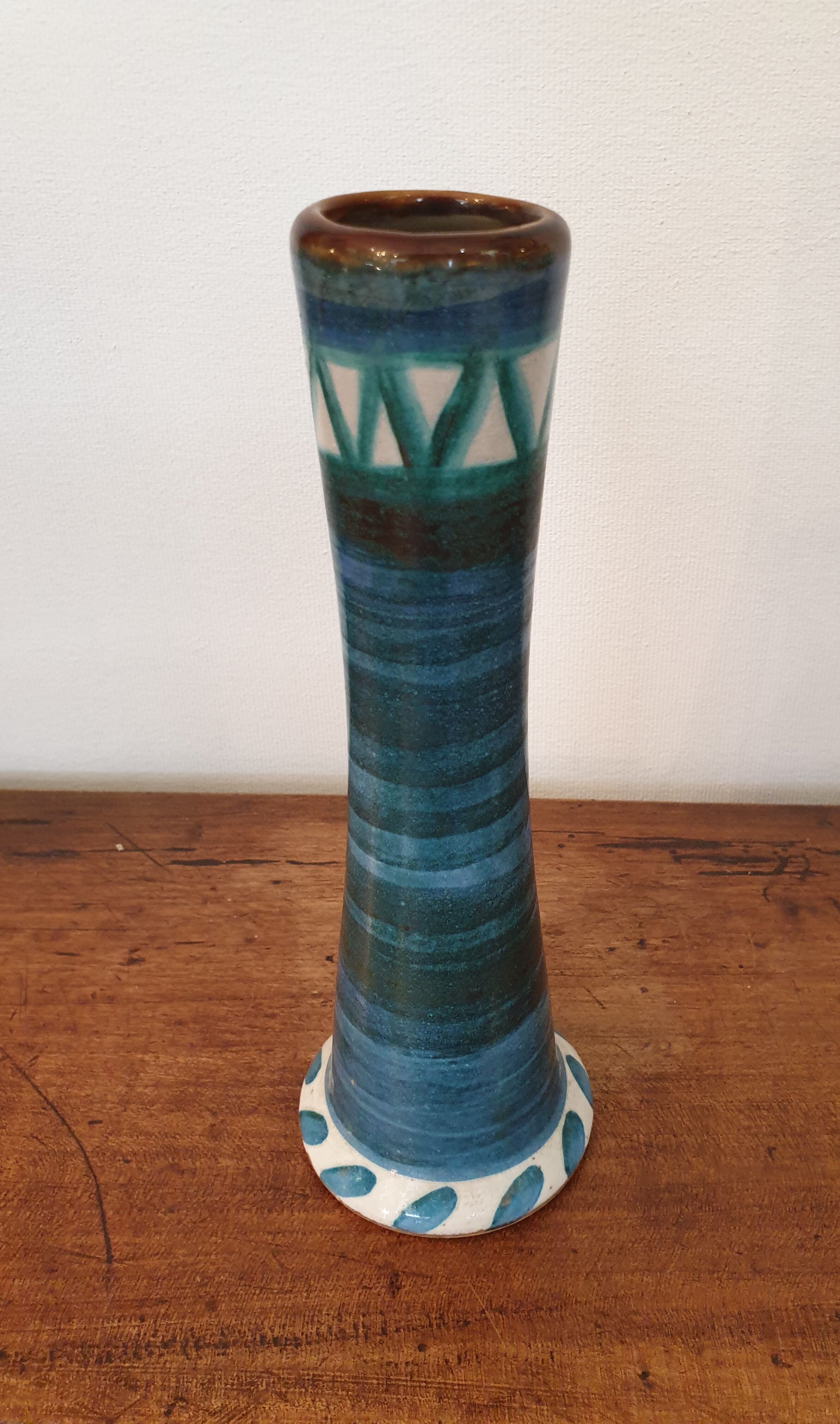 Vintage ceramic roller vase Margot Plancon