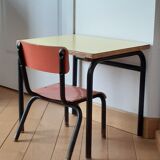 Small vintage school table and its little chair