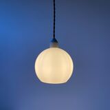 Pair of old pendant lamps in vintage opaline 14cm