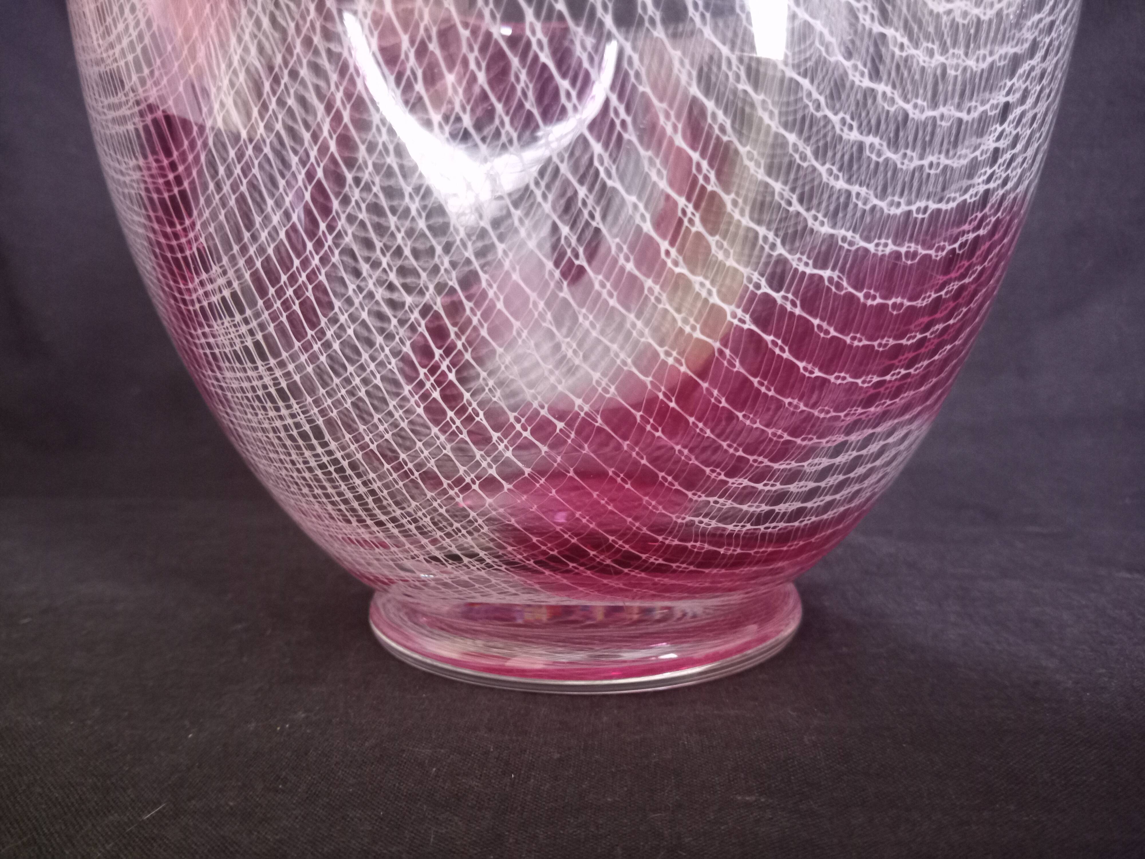 Glass vase with filigree motifs A. D. Copier, Leerdam, Netherlands